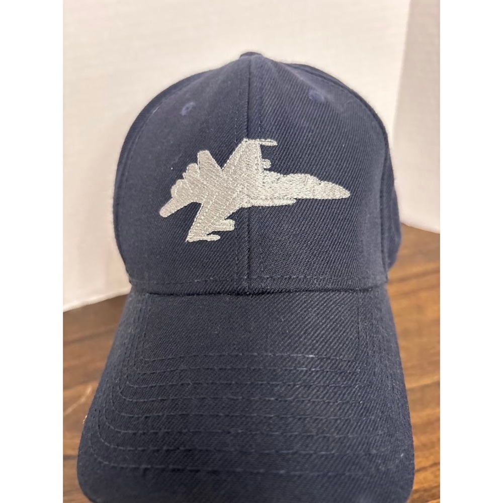 Otto Navy Blue F-14 Tomcat Fighter Jet Snapback Hat U.S. Navy Pilot Estate Cap